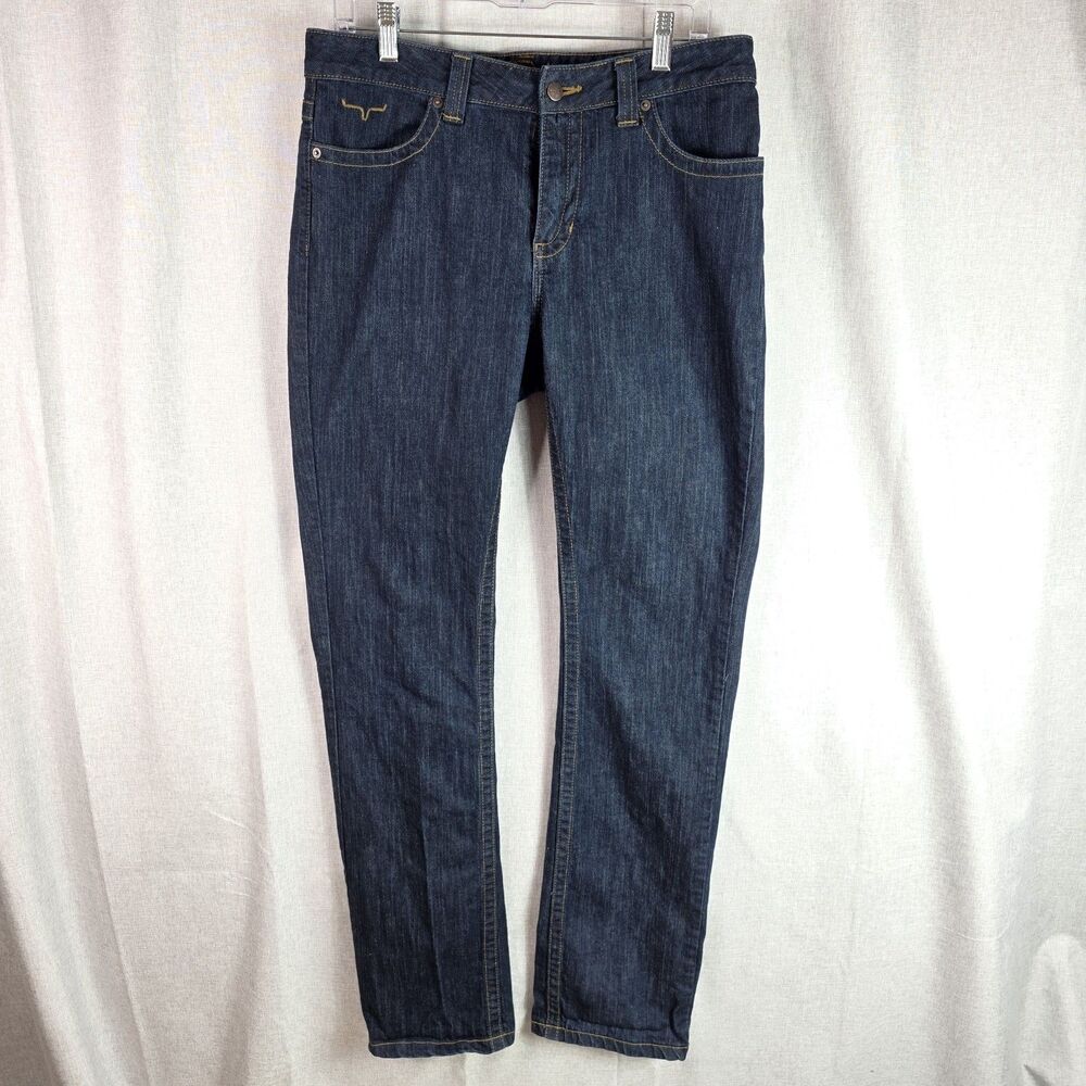 Kimes Ranch Women Jeans Size 12/36 Dark Wash Stretch Western Cowgirl Riding Tall